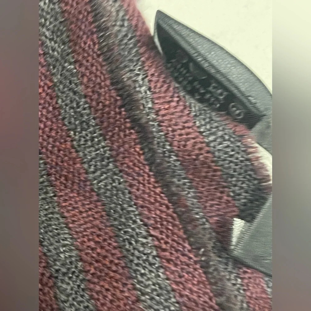 Gucci Burgundy and Gray Men's Scarf